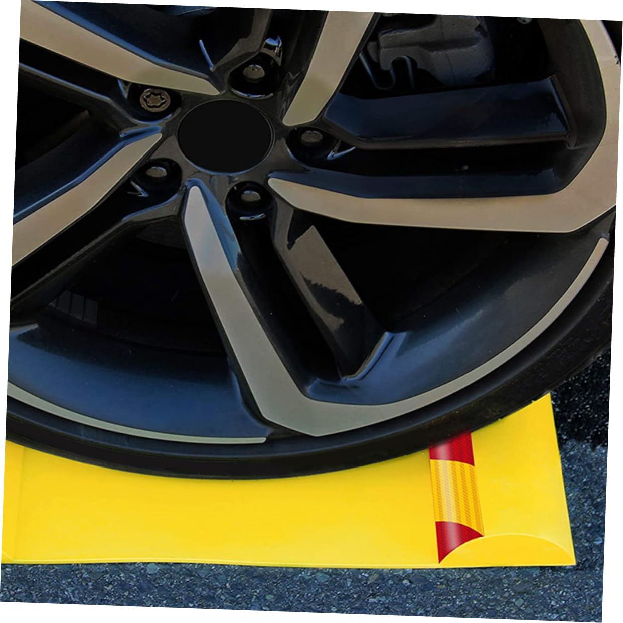 Calzo para Rueda de Coche Almohadilla de Soporte PP TPR | Tope para Vehículo, Antideslizante y Duradero, para Aparcamientos y Entradas Estilo Aleatorio