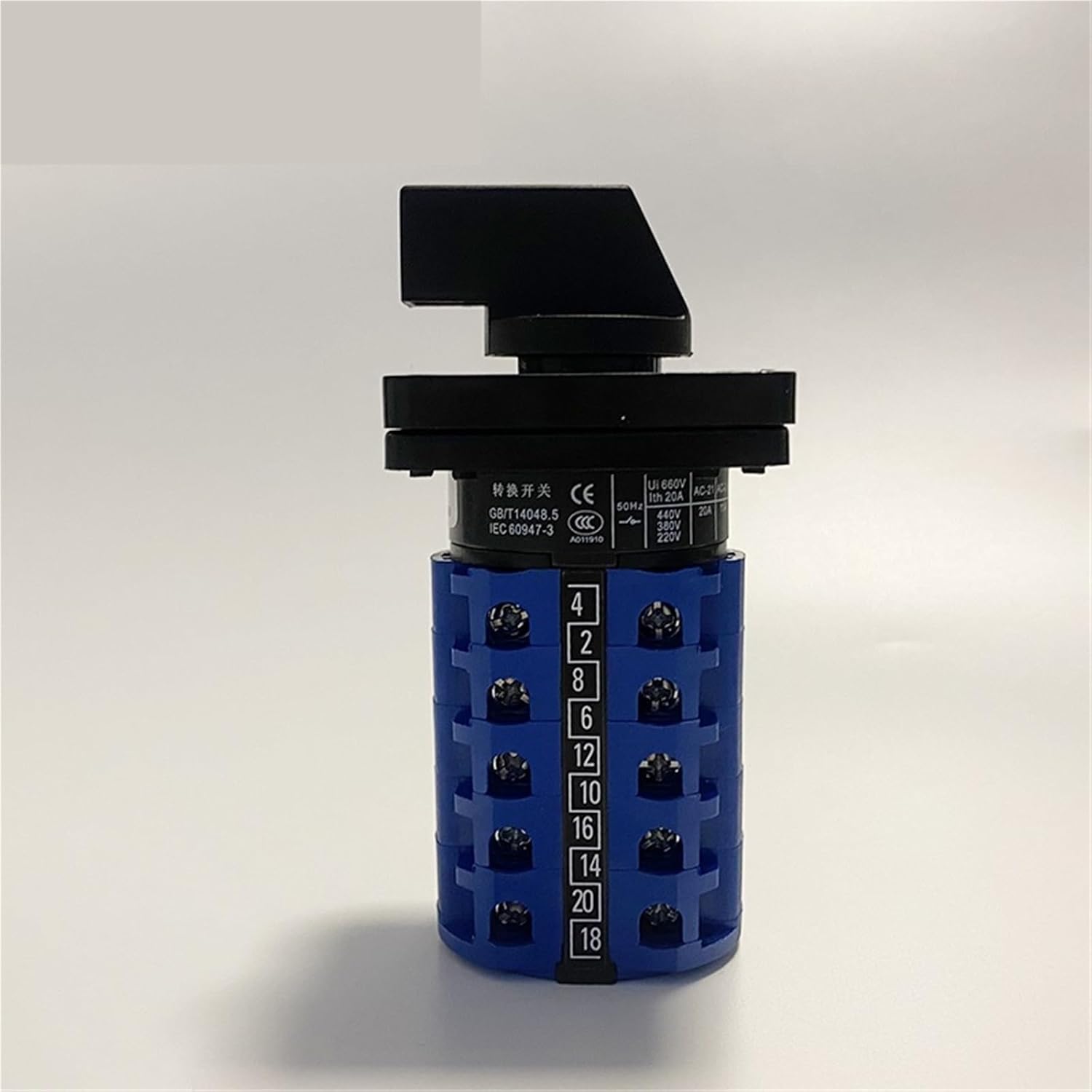 YMW26-20/5 20A 0-10 Positions 690V 5 Poles Control Power Selection Rotary LW26-20 LW28 LW39B 1Pcs