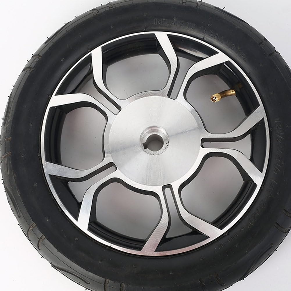 2 Piezas 12 Pulgadas Ruedas Traseras para Silla de Ruedas Eléctrica, Neumático de Goma, con 17 Mm Rodamiento