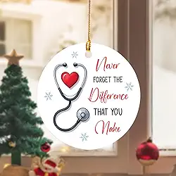 Ornamento de enfermeira - presente de amamentação para mulheres - presentes para enfermeiras, presentes para enfermeiras - presente de natal em acrílico - graduação de enfermagem (estilo 1)