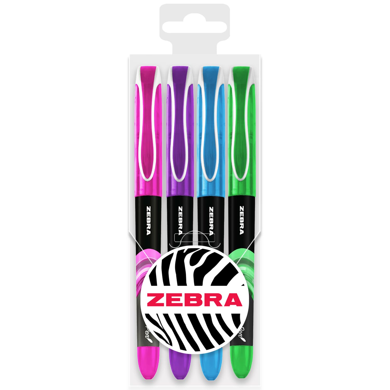 Zebra Fuente - Disposable Fountain Pen - 1.0mm Fine Nib 0.6mm Line Width - In Envelope Gift Packaging - Tropical Tones