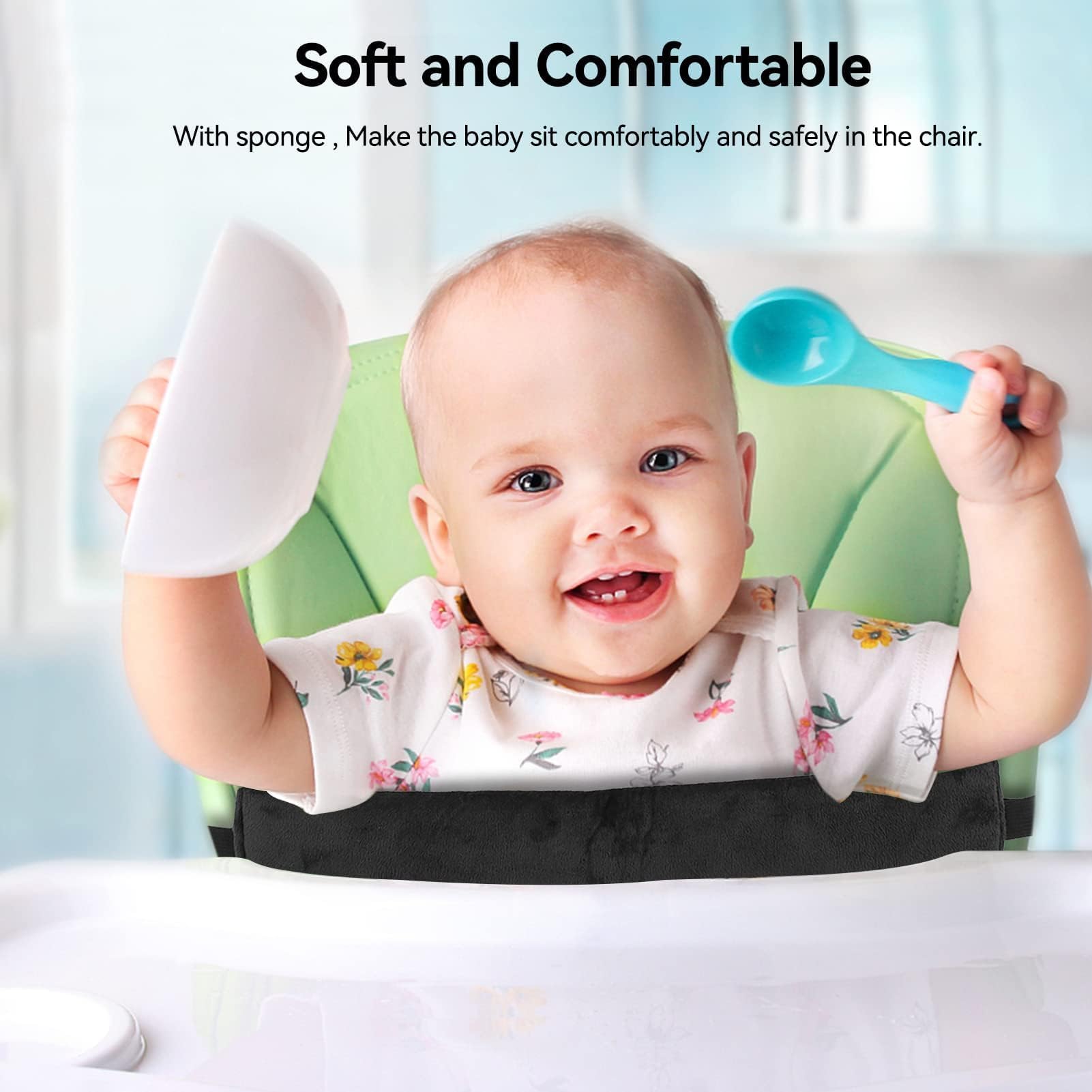 Harnais chaise haute, ceinture de sécurité pour bébé chaise de salle à manger pour bébé sangle de sécurité harnais réglable de chaise haute pour enfant en bas âge
