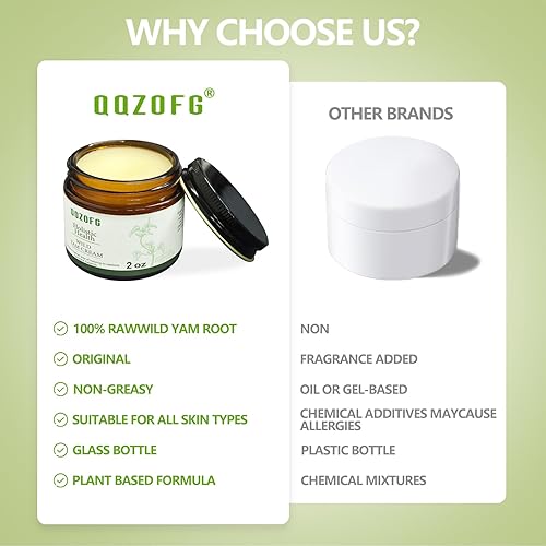 Miniatura 7 de Crema de ñame salvaje, crema orgánica con ingredientes naturales, adecuada para todo tipo de piel, comodidad para mujeres, 2 oz60 g