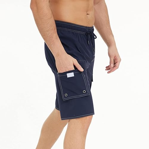 Miniatura 7 de Alalaso Pantalones cortos para hombre, casuales, ajustables, con cordón, cómodos, holgados, estampados, para la playa, para hombre