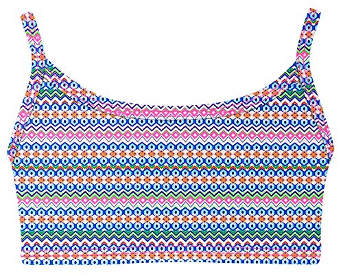 Image of City Threads Girls Bikini Top Only UPF 50+, Bathing Suit Top for Girls, Made in the USA