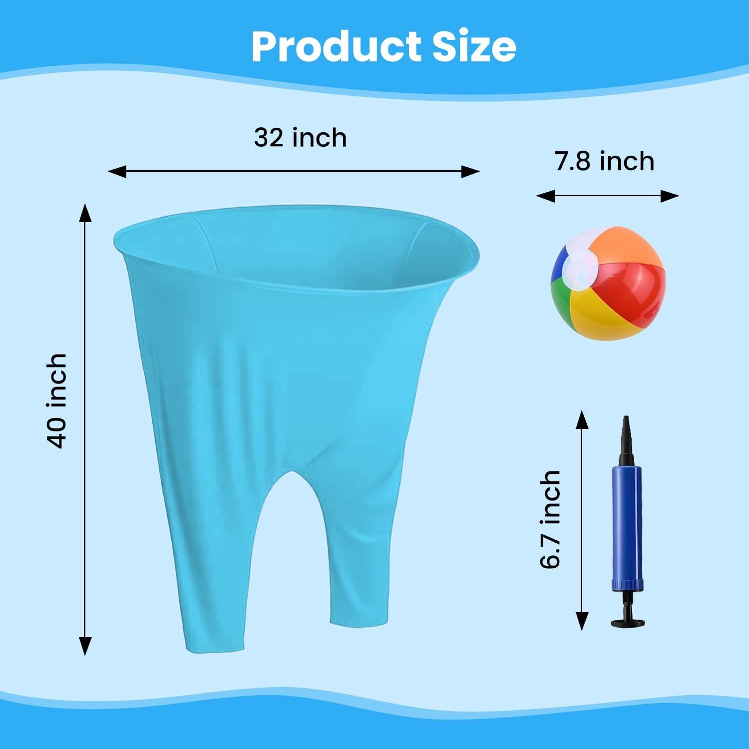 Granny Pants Yard Game Set, 4 PCS Granny Pants Family Party Outdoor Game with 20 Bouncy Balls & 4 Pumps Perfect for Adults and Kids, Fun Family Reunion Ultimate Backyard Party Games