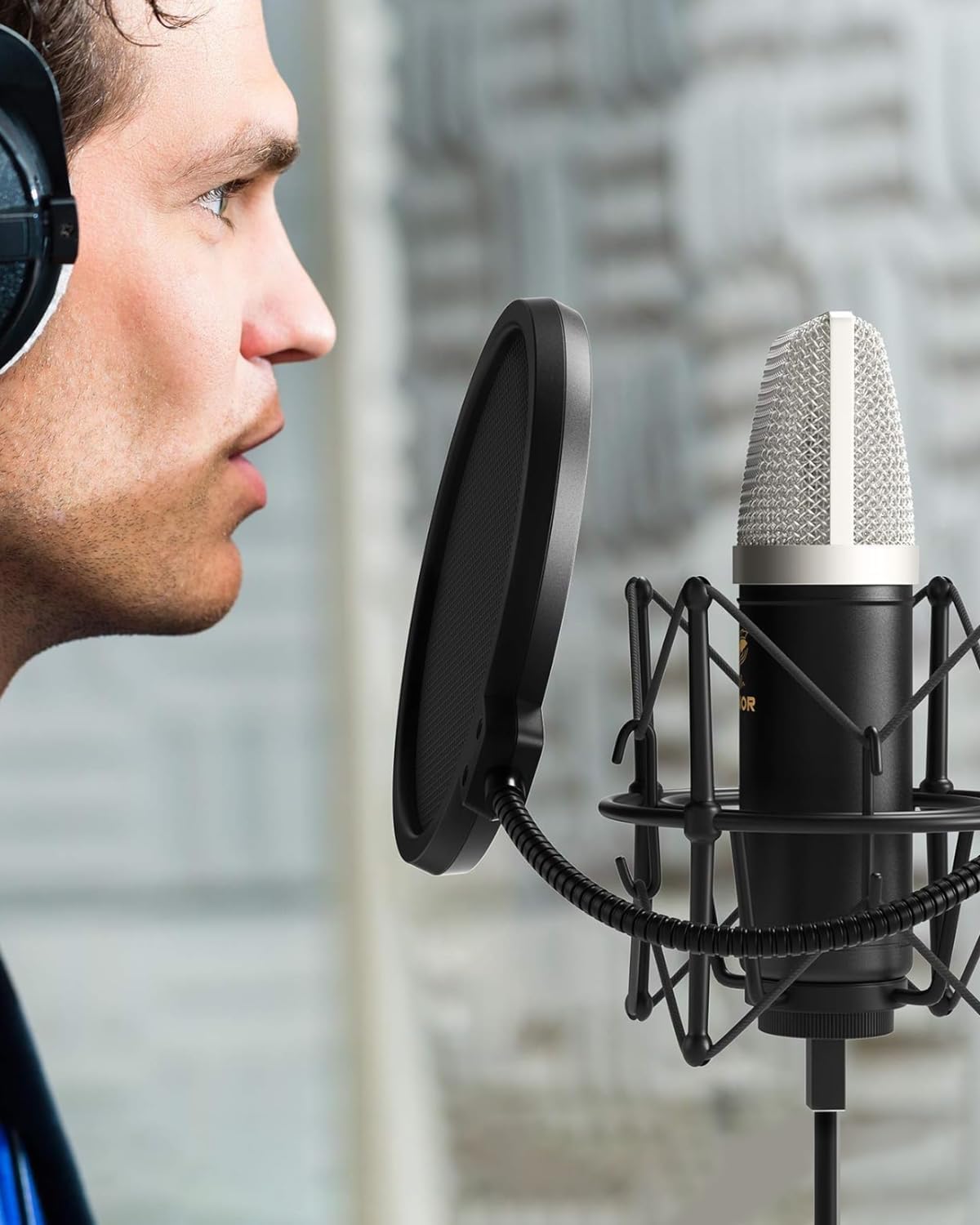 TONOR Großmembran USB Mikrofon PC Set, Kondensator Microphone 192 kHz/24 Bit Computer Podcast Mikro Professional mit Microfon Ständer für Studio, Streaming, YouTube, Singen, Gaming, Mic TC-2030