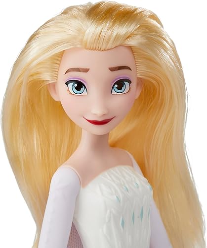 Miniatura 7 de Disney Frozen 2 Queen Elsa Shimmer - Muñeca de moda, ropa y accesorios extraíbles, cabello rubio largo, juguete para niños de 3 años en adelante
