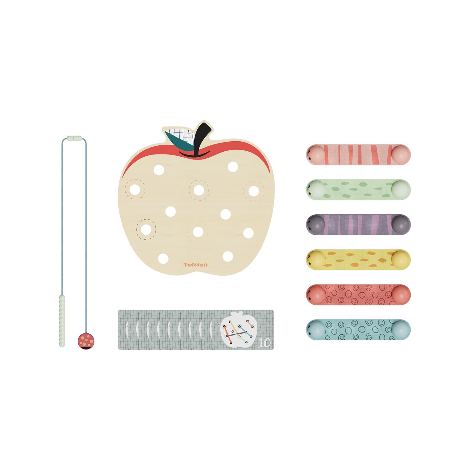 Topbright - 1211232023de0001 - Educational Game Apple for Ages 18 Months + Wood