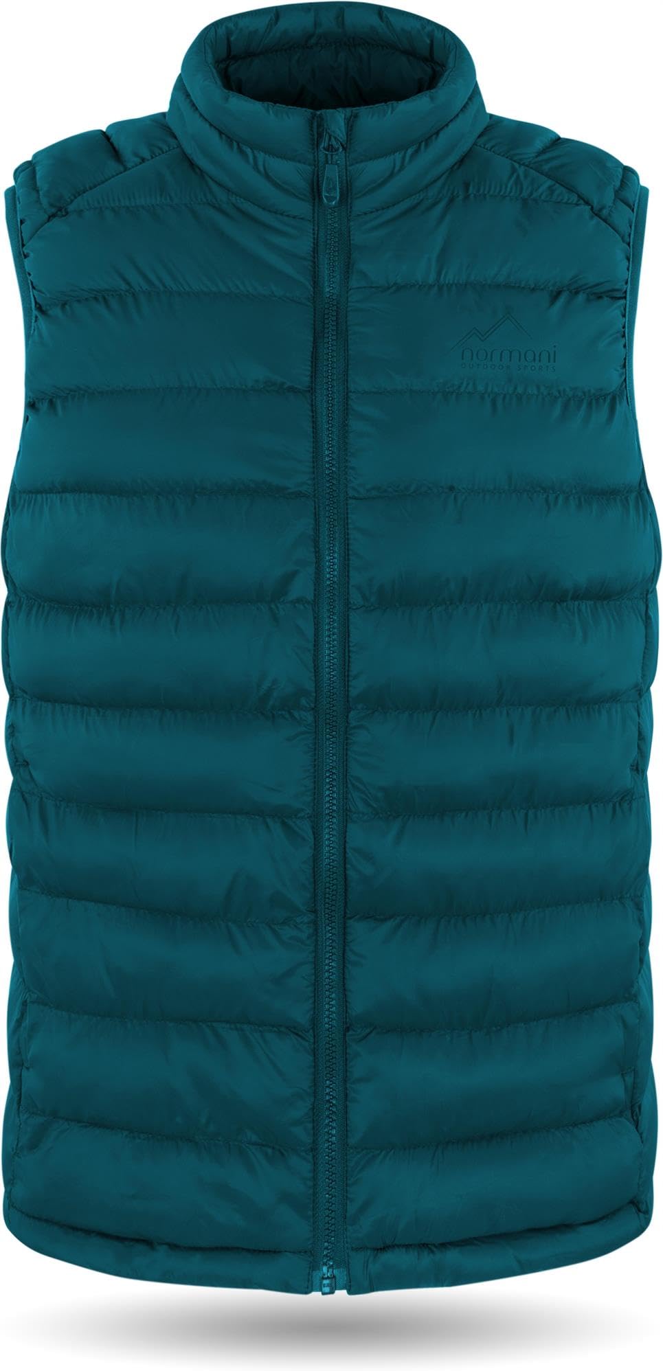 normani Kinder Steppweste Übergangsweste gefütterte Outdoor Weste Ärmellose Jacke für Junge und Mädchen mit Reißverschlusstaschen 98 bis 176