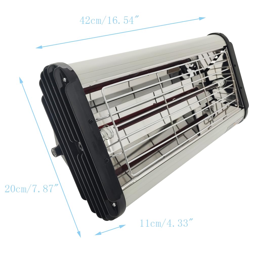 INTSUPERMAI 1200W Infrared Paint Curing/Baking Lamp, 110V, 3 Lamp Tubes, 1-Hour Timer, Infrared Heating, Handheld Paint Heating lamp, for Automotive Whole or Partial Paint Curing