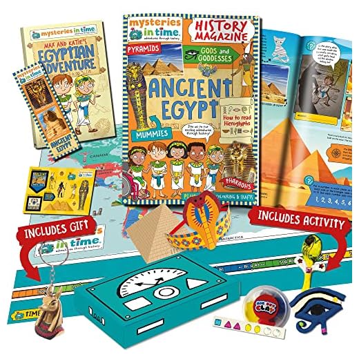 Mysteries in Time|Subscription Box for Kids|Monthly Magazine and Book Club Puzzles|History Educational Activity Kit|Gift for Boys and Girls|Ages 6-11