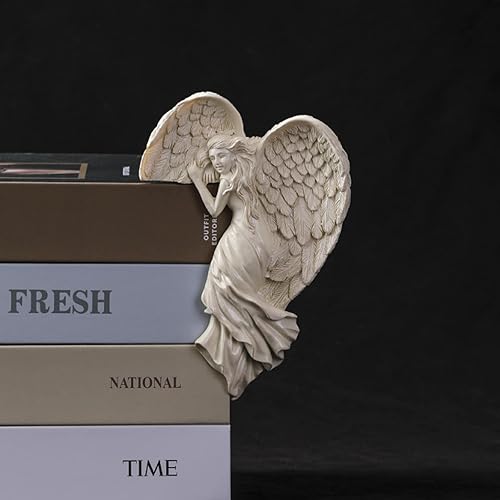 Vista 7 de Decoración de marco de puerta de ángel, escultura de ala, decoración de pared de esquina, figuras de estatua 3D para el hogar