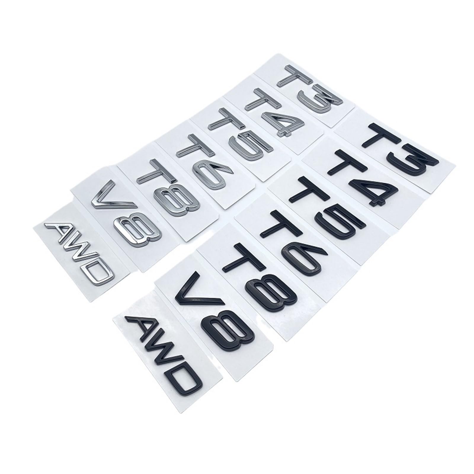 Nibott Glossy Black 3D Awd T3 T5 T6 T8 Logo Emblem Badge Decal Car Sticker Fit For Volvo C30 V40 V60 S40 S60 Xc60 Xc90 Xc40 S80 S90 S80l S60l Car Stying(,T3)
