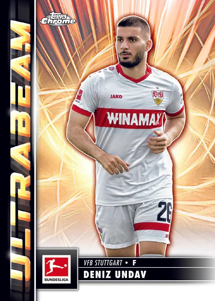 Topps Chrome Bundesliga Season 2024/25 Fussball Vorteilsbox - 7 Packungen pro Box - 4 Karten pro Packung