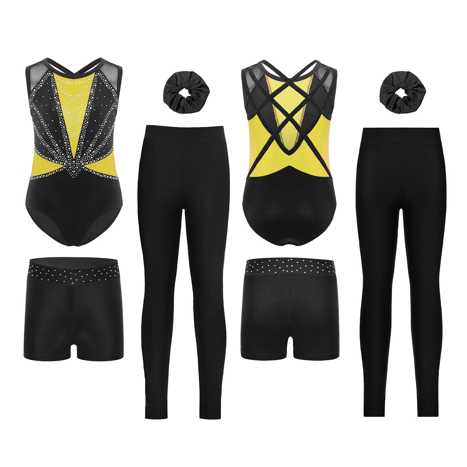 Bambini Pattinaggio Artistico Bambina Body Ginnastica Con Pantaloncini Body Ginnastica Artistica Maniche Lunghe Con Shorts Ritmica