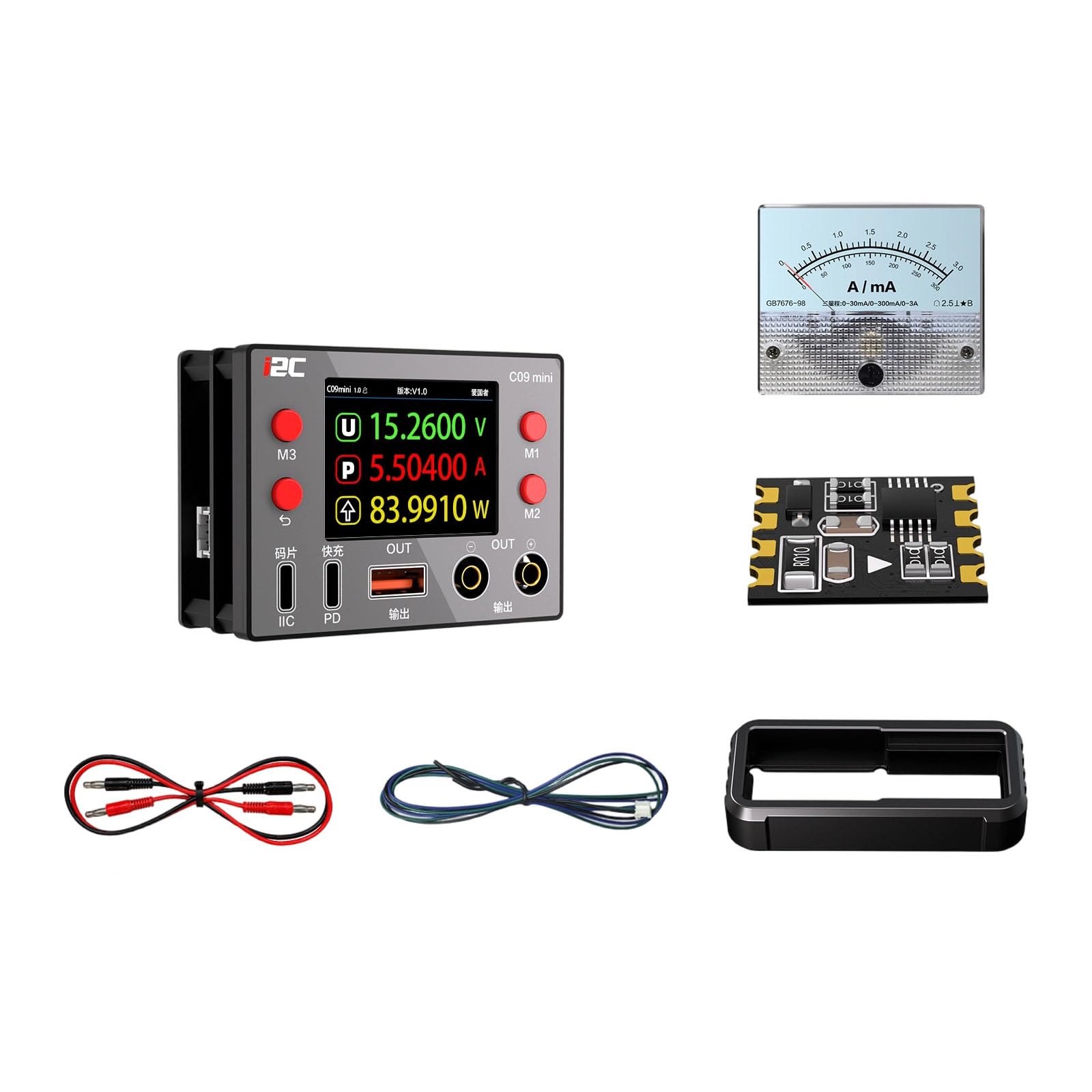 Waveform Ammeter Portable Current Waveform Device for Phones Motherboards Problem Analysis Tool Aluminum Mixture Multimeter