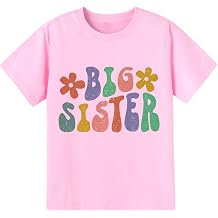 Big Sister Announcement T Shirt Toddler Girls Promoted to Big Sister Tees Outfits 1-7 Years