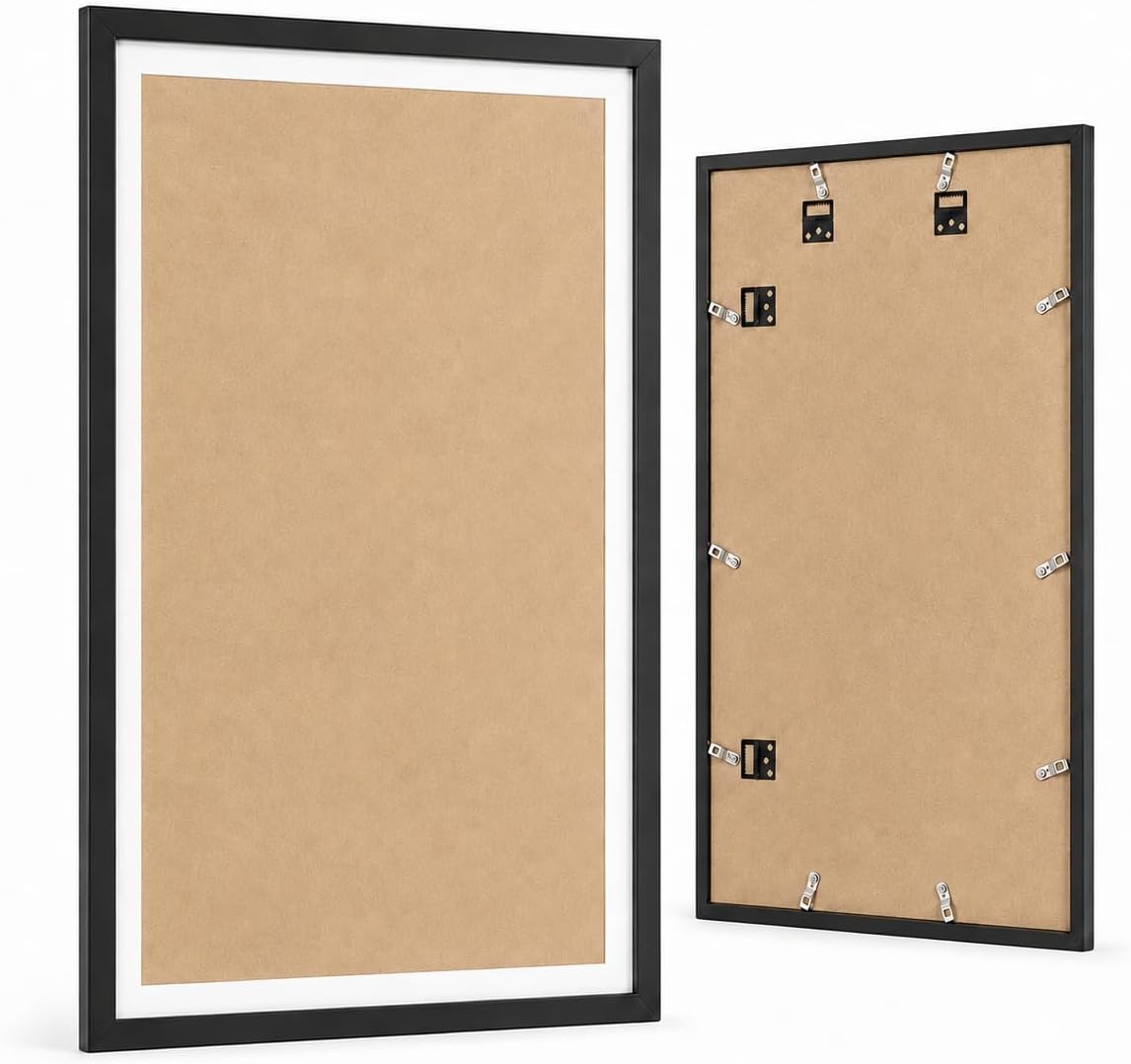 15.7x27.5inch/40x70cm Large Diamond Art Painting/Paint by Numbers MDF Picture Frames,Display 35x65cm with Mat or 40x70cm Without,Horizontal & Vertical Wall Hanging for Puzzles,Photos,Posters