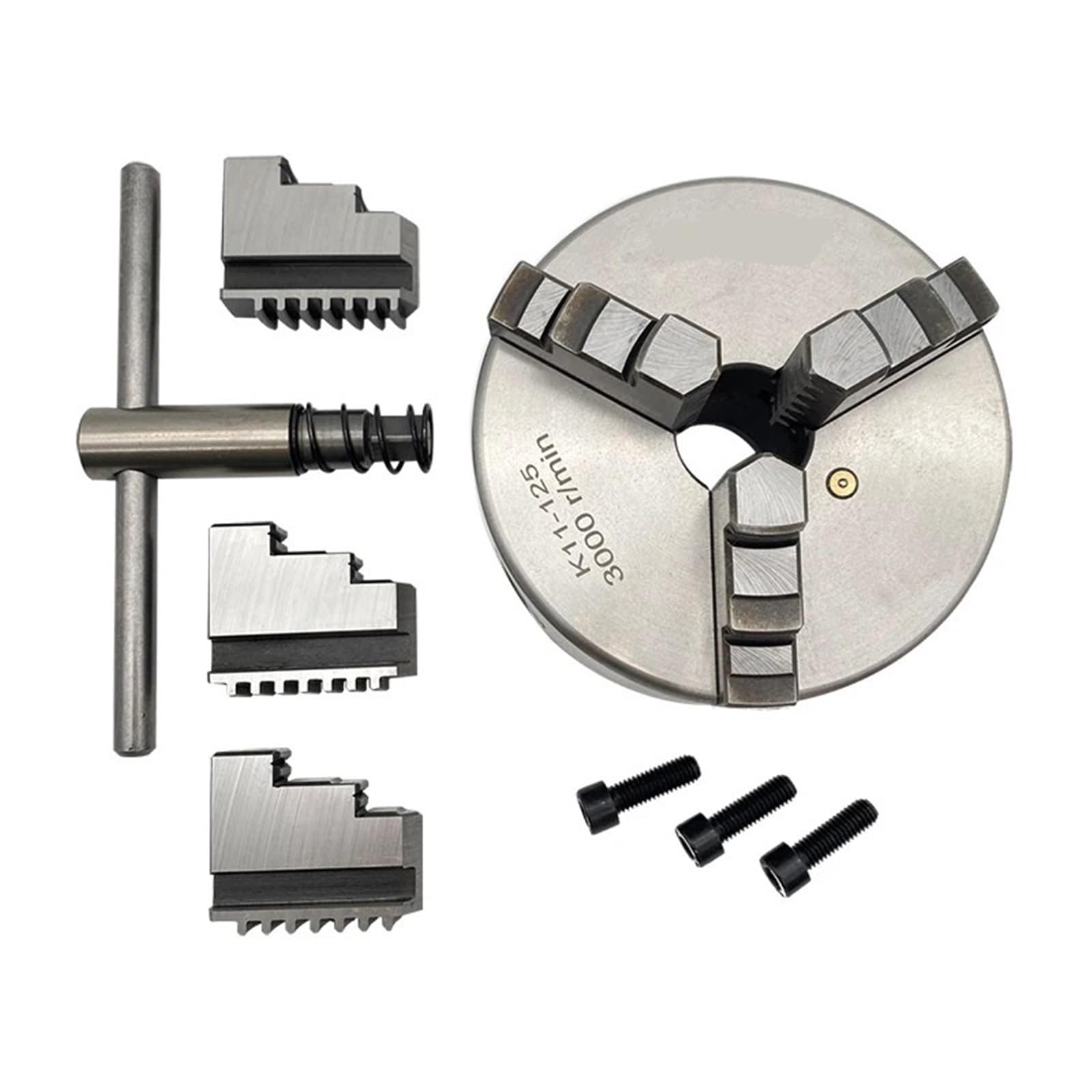 Uchwyt tokarski 125 mm 3-szczękowy samocentrujący uchwyt tokarski K11-125 precyzyjny metalowy uchwyt tokarski, ręczny uchwyt do tokarki