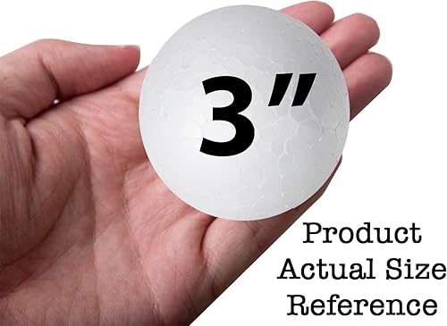 Miniatura 7 de Juego de 500 bolas de espuma grandes, medianas y pequeñas, bolas de espuma para manualidades, bolas de espuma para proyectos escolares, construcción