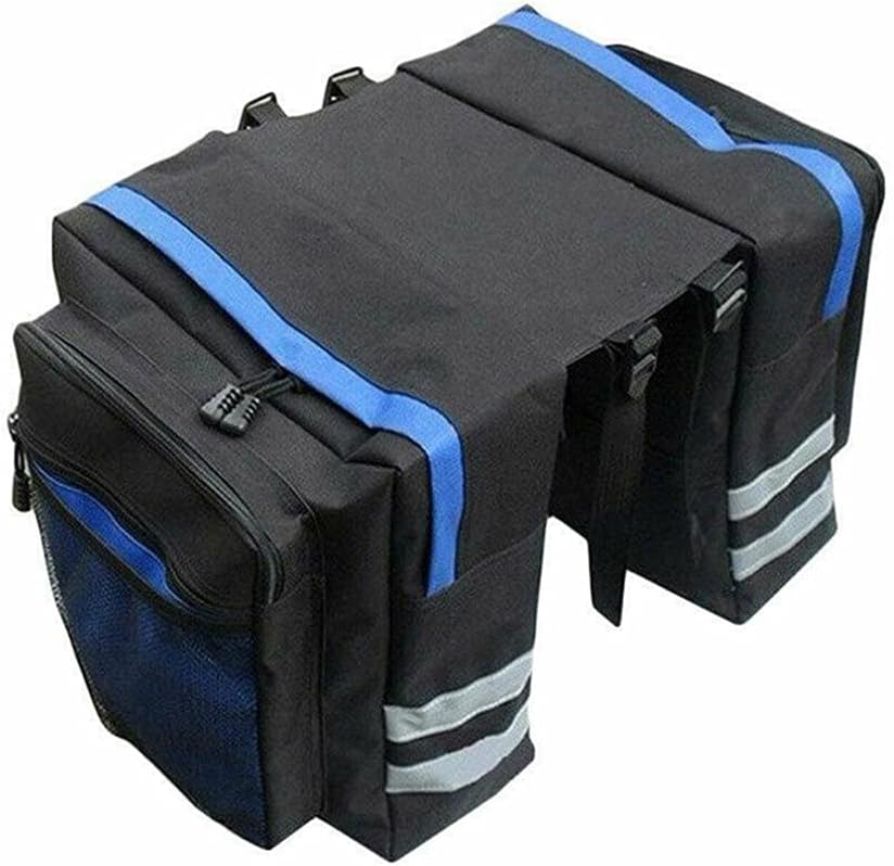 Bicycle Large Capacity Side Rear Rack Tail Seat Pannier Pack Luggage with Reflective Strip