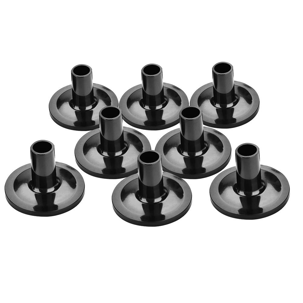 Tissting 8 Pcs Cymbal Sleeves 8mm Plastic Black Drum Long Cymbal Stand Sleeves Cymbal Replacement Attachment for Percussion Drum Set