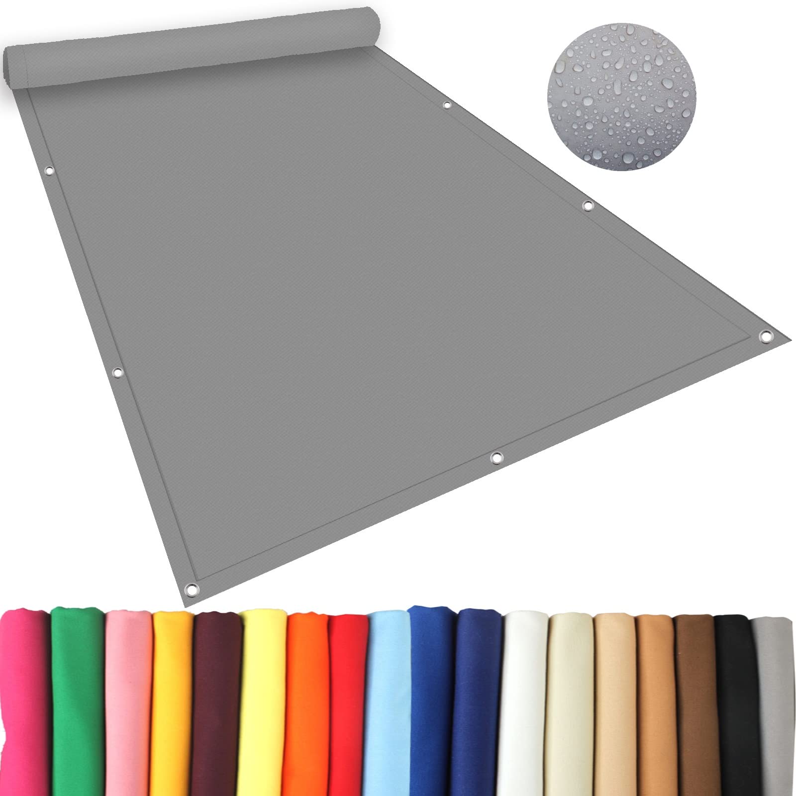 Voile d'ombrage jardin 7x7m bâche pare-soleil pour balcon et cour