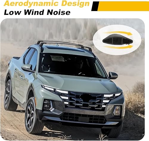 Miniatura 7 de EZREXPM Barras transversales aptas para Hyundai Santa Cruz SE SEL Premium Limited 2022 2023, riel de techo con cerradura para equipaje y barra de