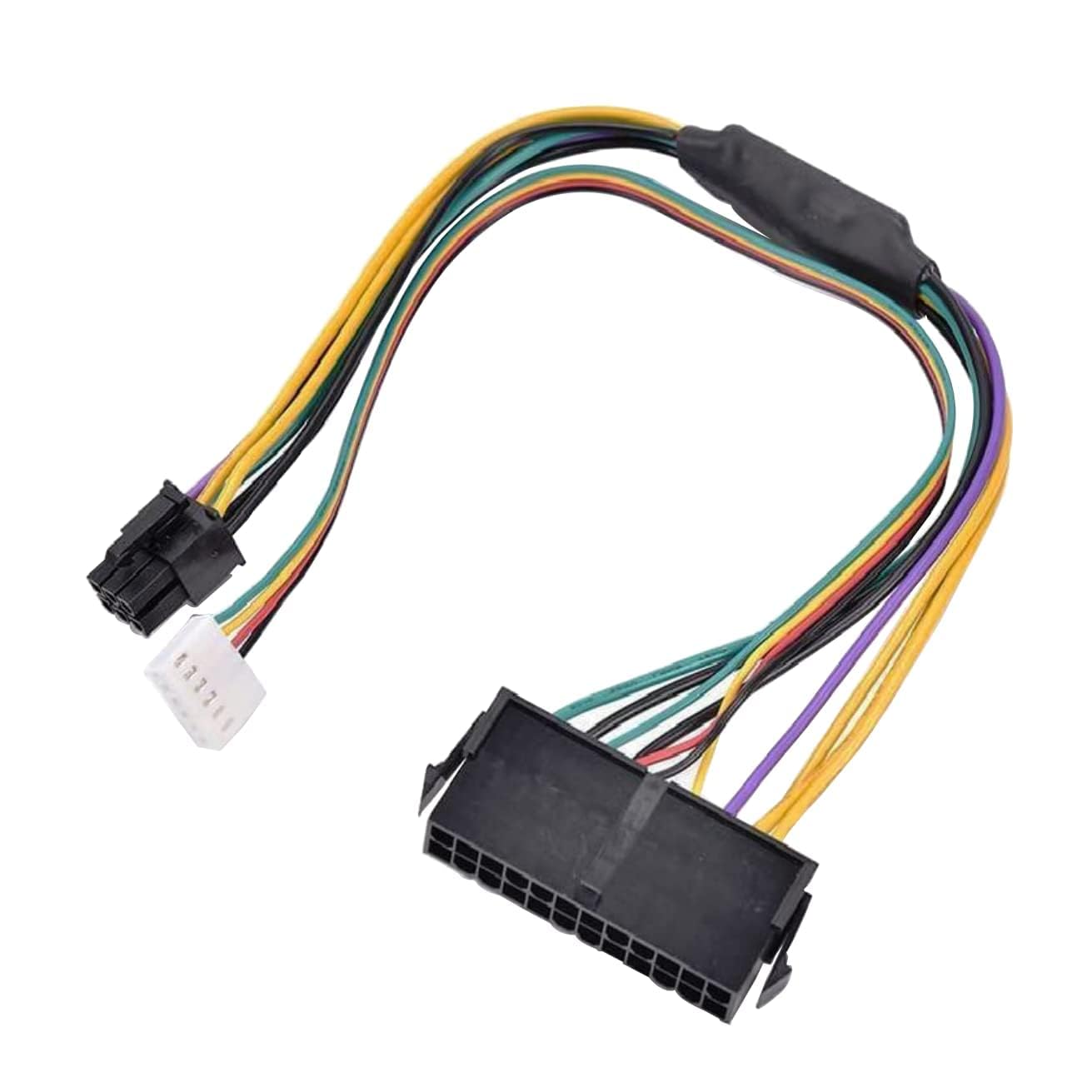 ATX Main 24 Pin Female to 6 Pin Male 6 Pin PCI-E PSU Power Adapter Supply Cable Connector for HP Elite(White)-image-47