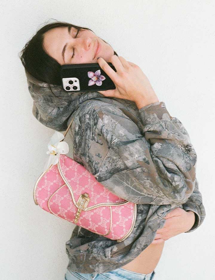 Wildflower Cases - Compatible with iPhone 17 Air | Protective Black Bumper, 6.5ft Drop Test Certified, Women Owned Small Business | Floral, Black, Purple, Minimalist, Cute, Trendy | Orchid