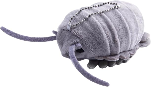 FRANKIEZHOU Lifelike Isopod Plush رمادي Isopod الحيوانات المحشوة