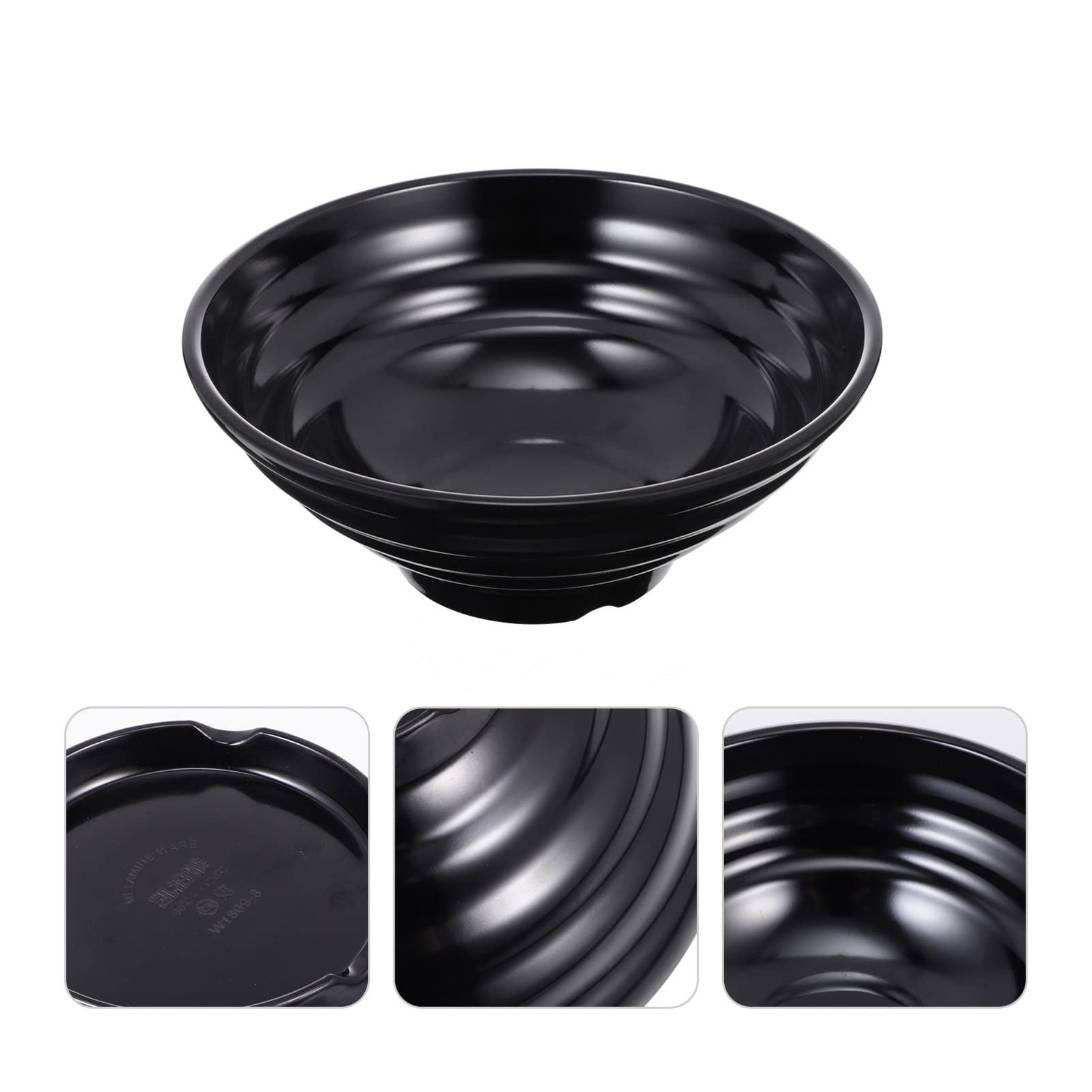Cuenco Ramen Cuencos De Fideos De Melamina Asiático Chino Japonés O Pho Sopa De Arroz Fideos Cuenco De Cereales Negro 700ml