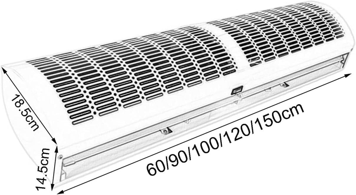 TIST Commercial Air Curtains Silent Air Curtain Large Wind Heat Insulation Air Curtain Commercial/Domestic Air Curtain Ceiling Air Curtains Coolers(150cm)