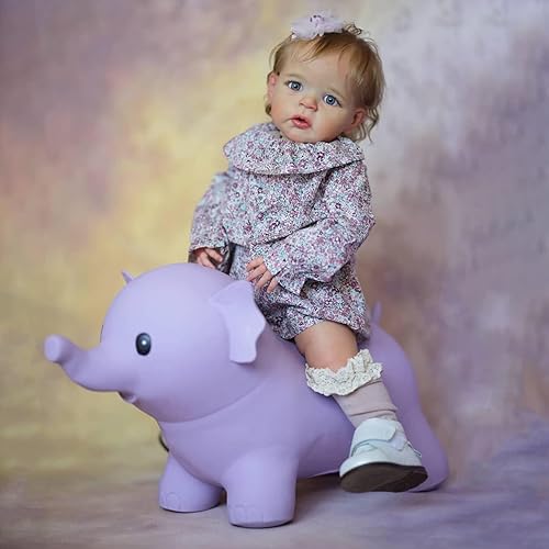 Miniatura 7 de iCradle Muñecas Reborn de silicona para niñas de 24 pulgadas con traje y accesorios, regalo para niños de 3 años en adelante