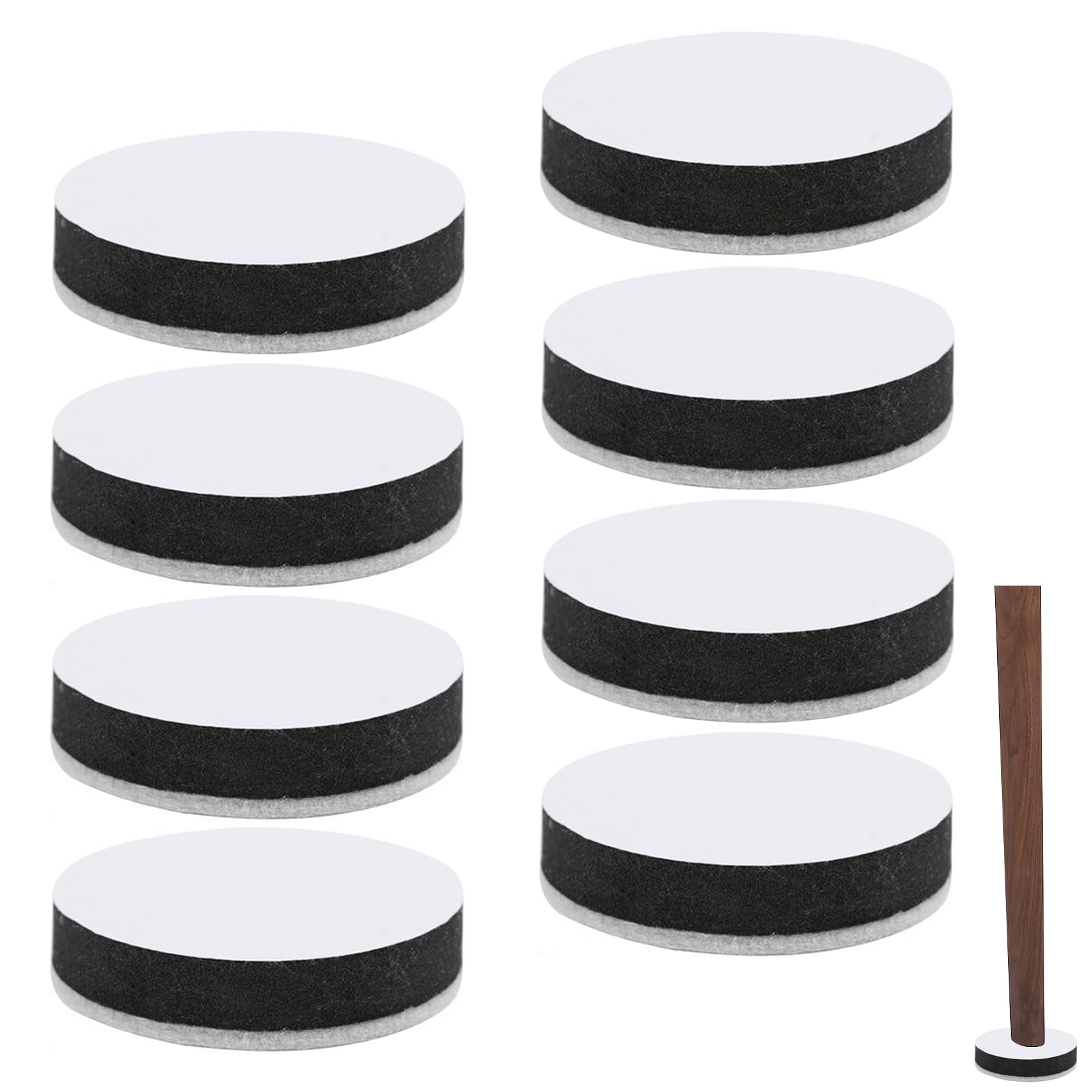 8 Rialzi Per Mobili Autoadesivi In Feltro - Solleva Letti, Armadi, Divani, Proteggi Pavimenti - Foto 6