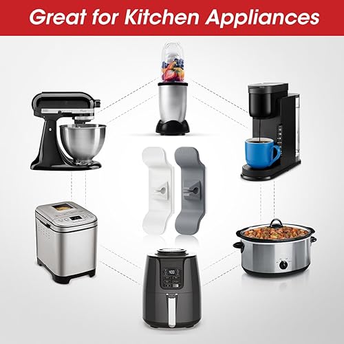 Miniatura 9 de Aieve Organizador de cables para electrodomésticos de cocina, paquete de 12 soportes para cables para organizadores y almacenamiento de cocina,