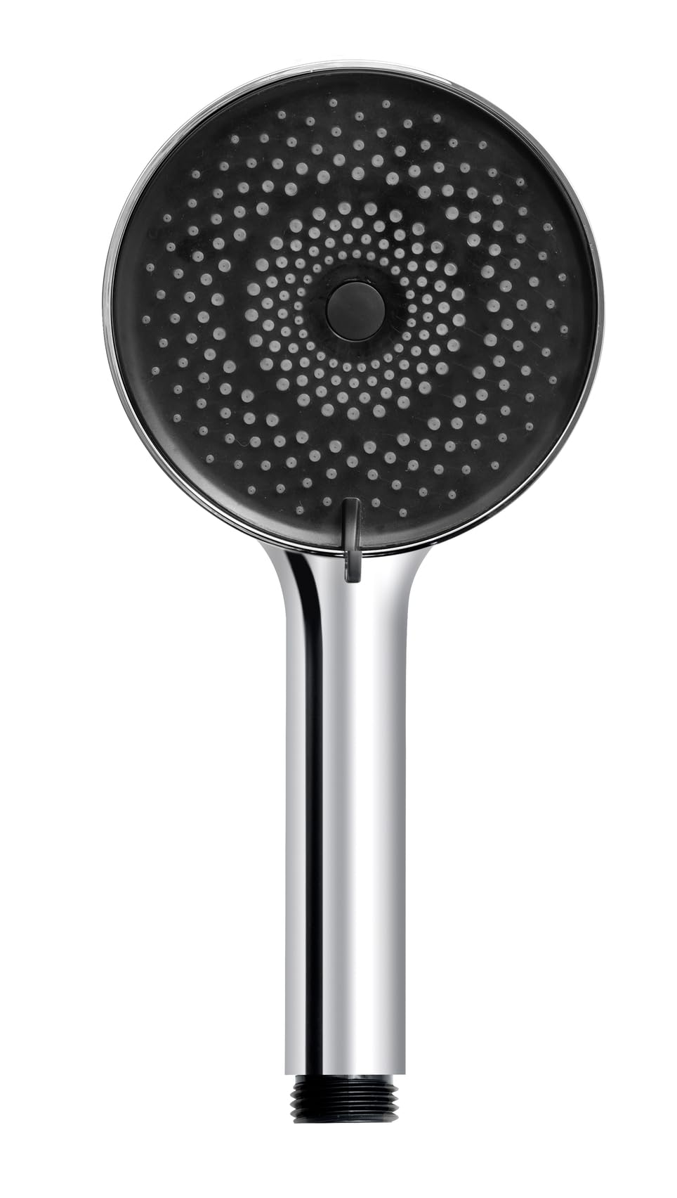 WENKO Duschkopf Mod. Softwater wassersparende Handbrause Regendusche mit Noppen und 3 Funktionen Universalanschluss Ø 12 cm ABS Chrom Schwarz