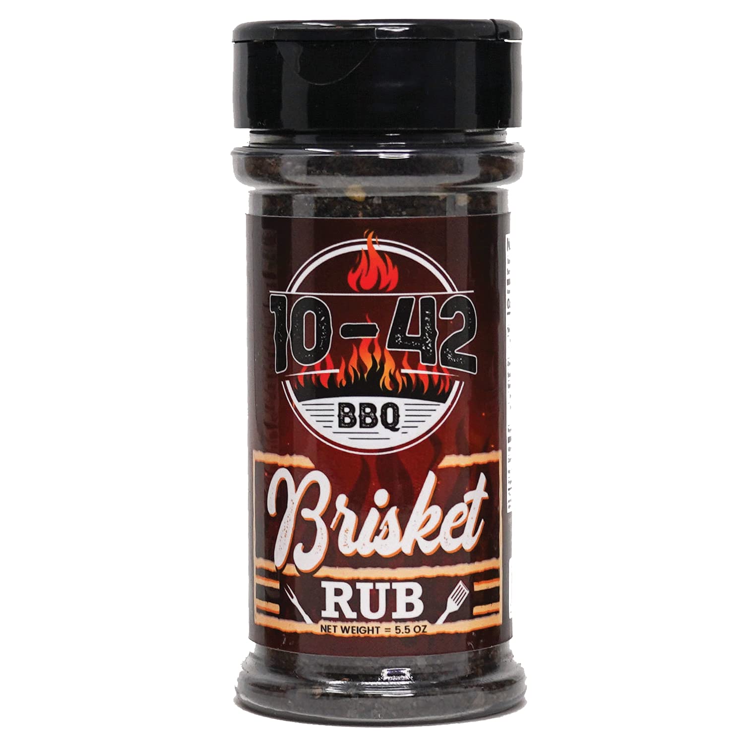 Five Star Seasonings10-42 BBQ Brisket Rub | All-Natural Spice for Steak, Rib, Beef Brisket | Barbecue Meat Dry Rub | BBQ Rubs and Spices for Smoking and Grilling | No MSG, 5.5.oz Bottle