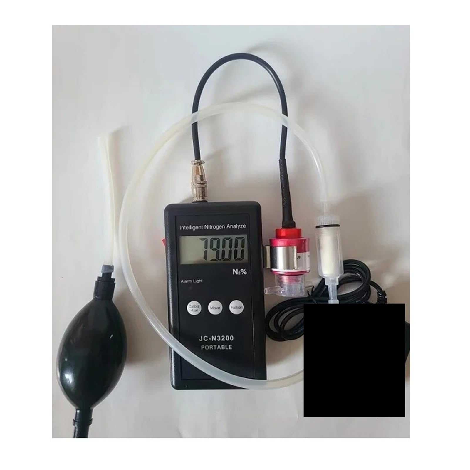 Detector portátil de nitrógeno con Pantalla LCD, analizador Industrial de Gas N2 for envases de Alimentos. Monitoreo rápido