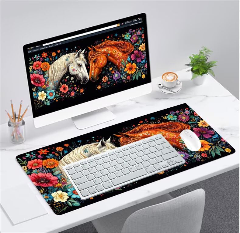 Sous Main Souris grand format coloré pour accessoire bureau travail et setup gaming complet
