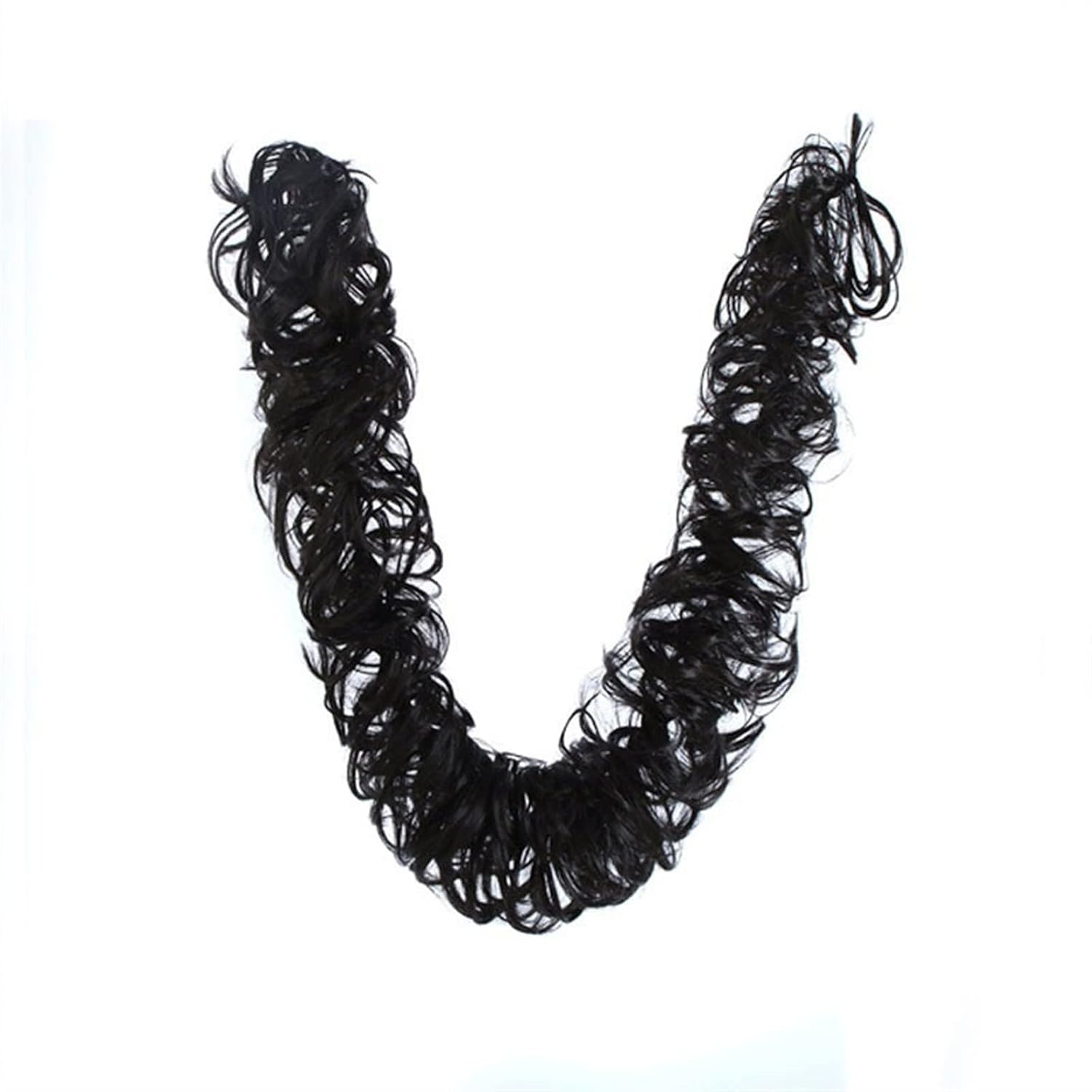 Hair Accessories Messy Bun Ponytail Hair Extensions 80cm Long with Elastic Rubber Band Synthetic Fluffy Wrap Wig Women Hair Bun Hair Pieces For Women(#1B)