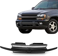 Vista 1 de Perfit Liner Piezas de repuesto delanteras de rejilla negra y gris, moldura negra compatible con Chevy Trailblazer 2002-2005 Reemplazo