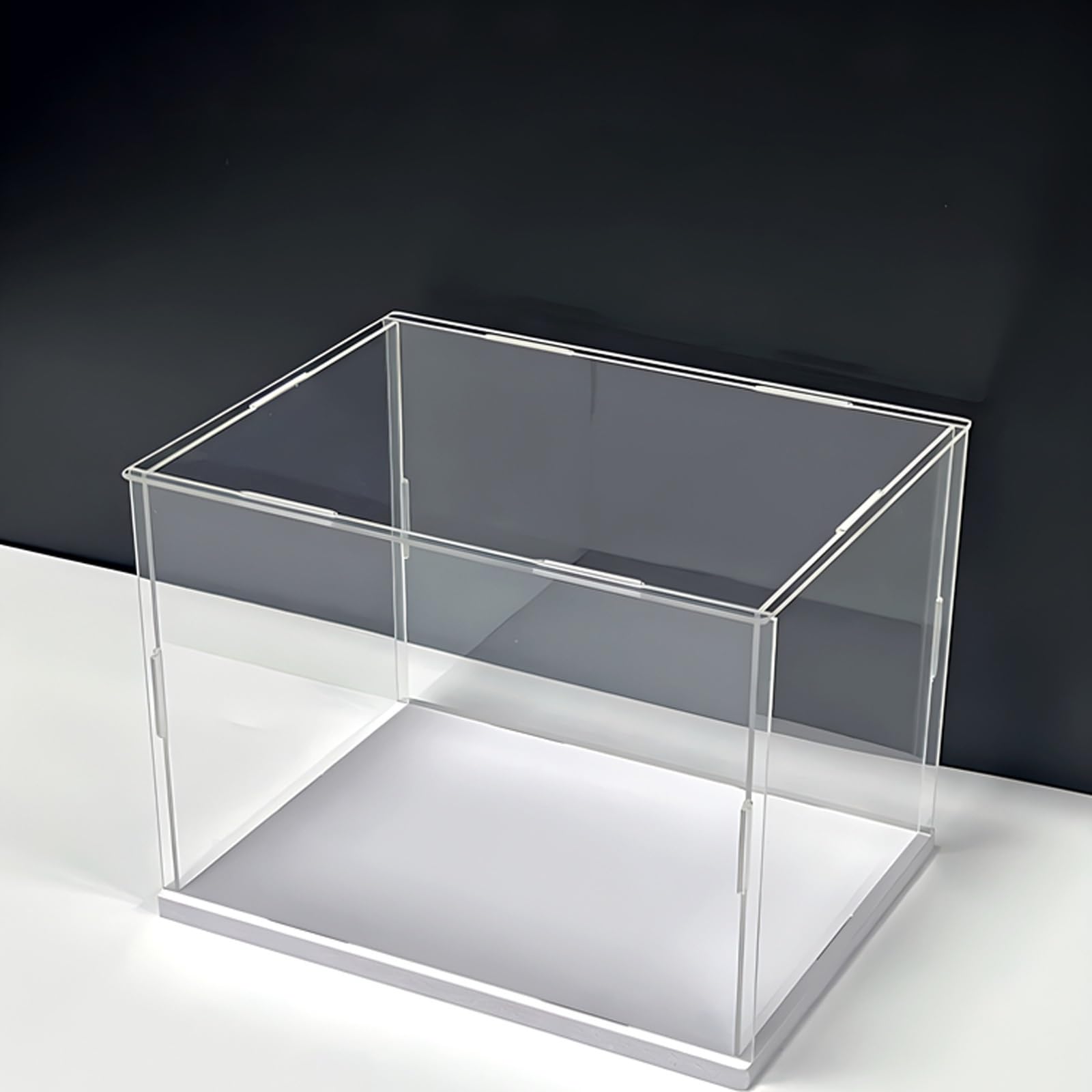 Acryl Vitrine Durchsichtige Vitrinenbehälterabdeckung, Stapelbare Massive Acrylvitrine for Sammelfiguren, Acryl Vitrine/Schaukasten/Display Case/Display Box(H50cm,LxW 15x15cm)