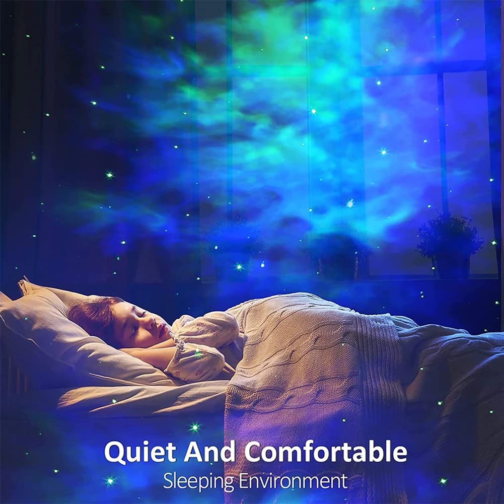 WOLONG Lámpara proyección astronauta,Robot Starry Sky Lights Proyector luz nocturna,Proyector regulable Galaxy Starlight con control remoto,Proyector giratorio luz estrellas y ondas agua