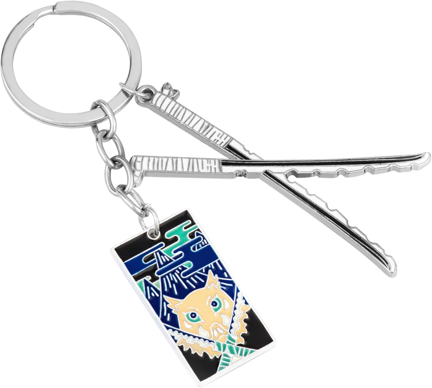 Demon Slayer Merch, Demon Slayer Keychain with Sword & Charms, Anime Gifts