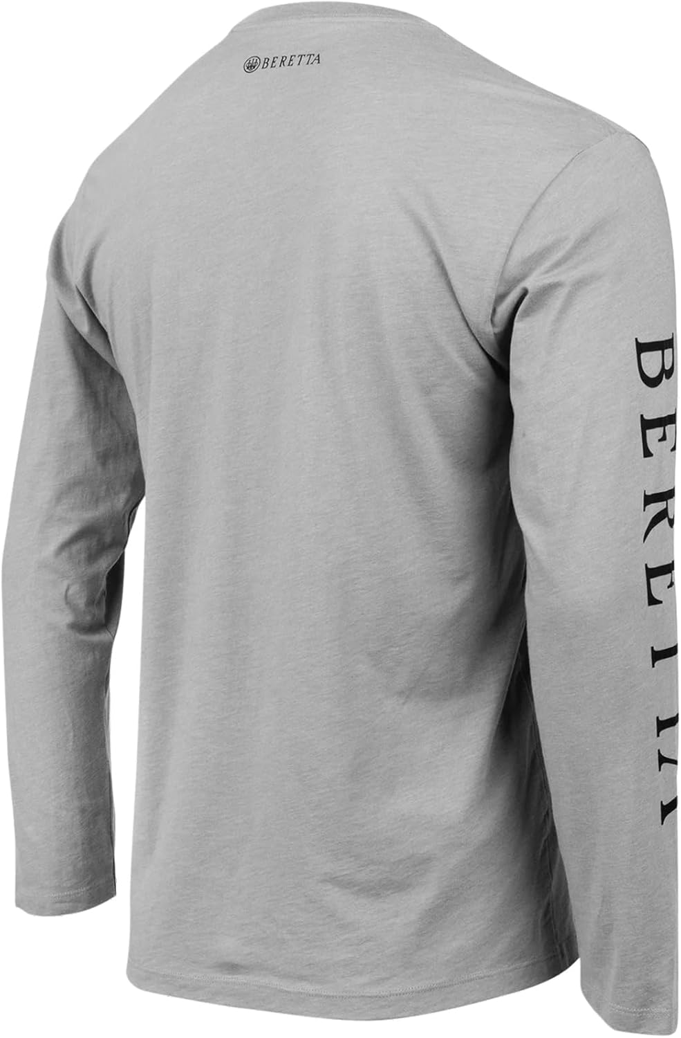 Beretta Men's Trident Logo Casual Durable Multi-Purpose Comfortable Cotton Blend Ribbed Crew Neck Plain Long Sleeve T-Shirt - Image 3