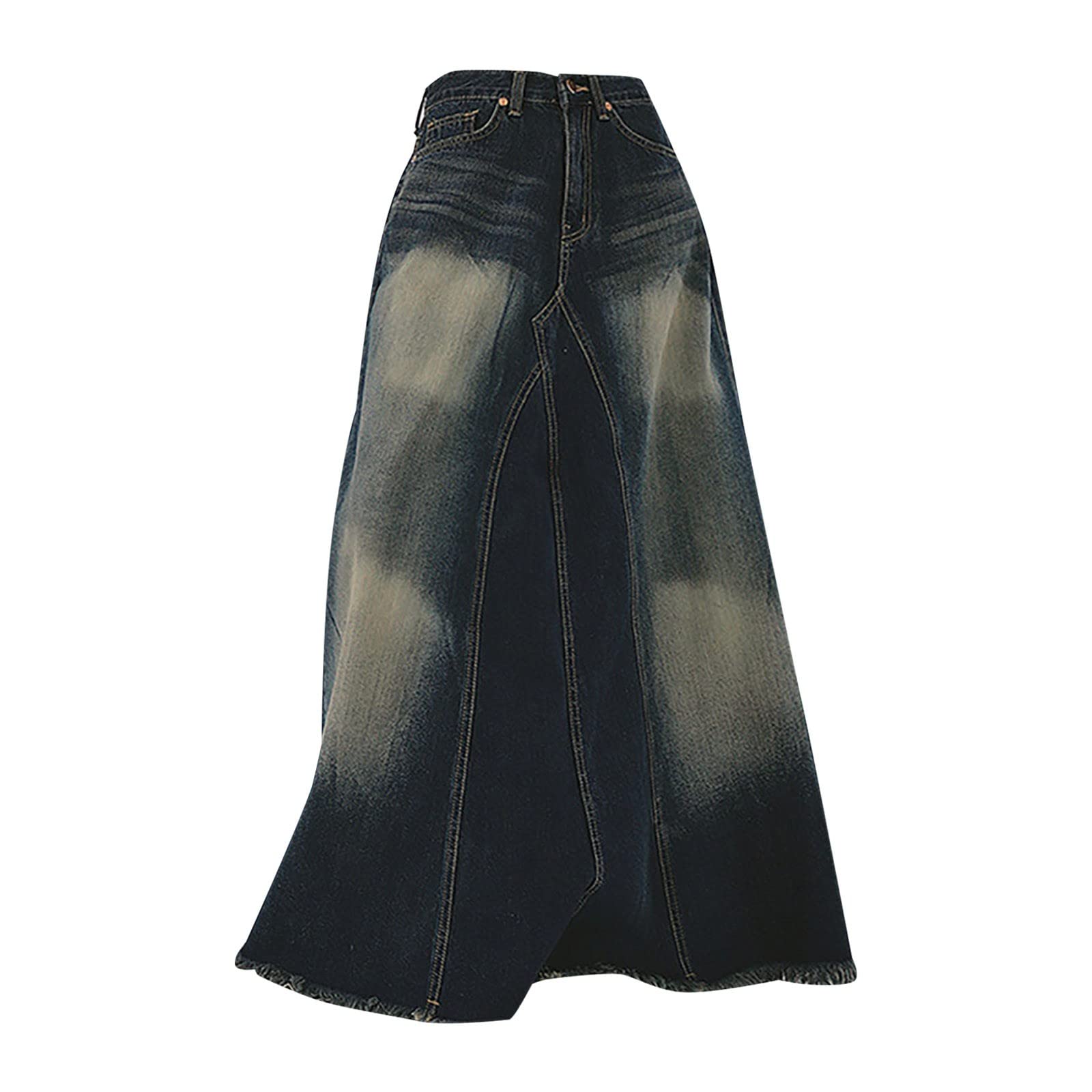 Rock Damen Elegant - Design Damen Denimrock Mit Fischschwanz-Saum Modischer Waschung