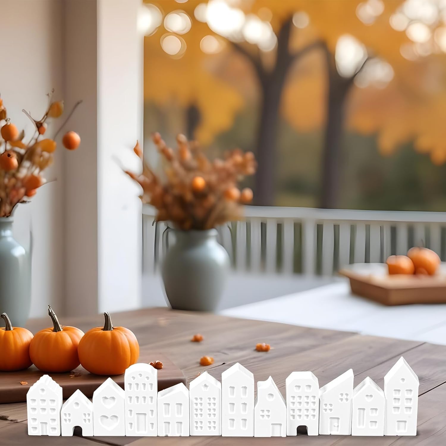 12 Moules En Silicone Maison De Noël - Pour Bougies, Résine, Plâtre - DIY Déco Fêtes