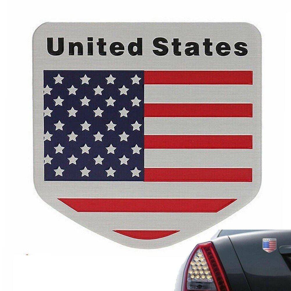 Haowul As Shown Metal American Flag Car Sticker Self-Adhesive Car Styling Sticker 3D Car Motorcycle Decor Sticker Car Exterior Accessories